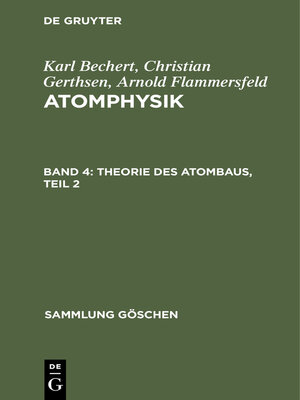 cover image of Theorie des Atombaus, Teil 2